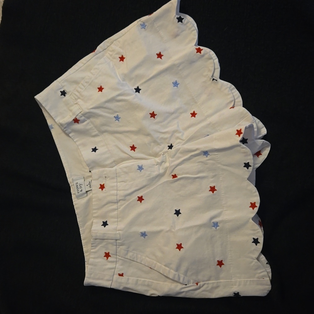 Red, white, and blue star shorts